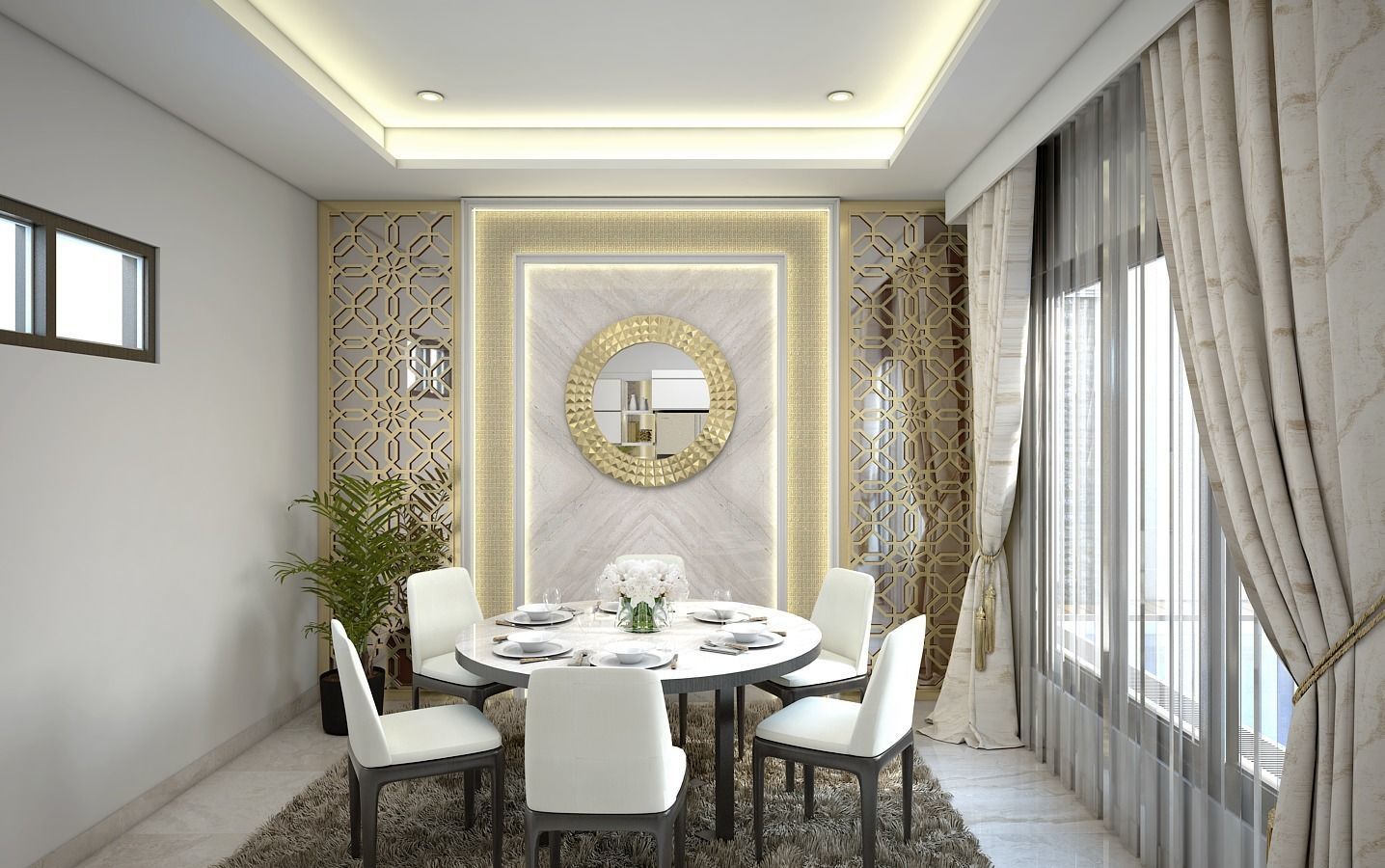 Livingroom Kitchen Diningroom Bedroom 3D model_3