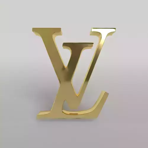 Louis Vuitton Logo 002 Free low-poly 3D model