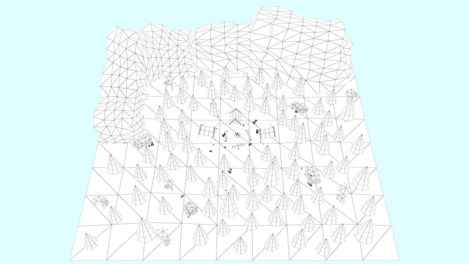 Cartoon Camp Low-poly 3D model_15