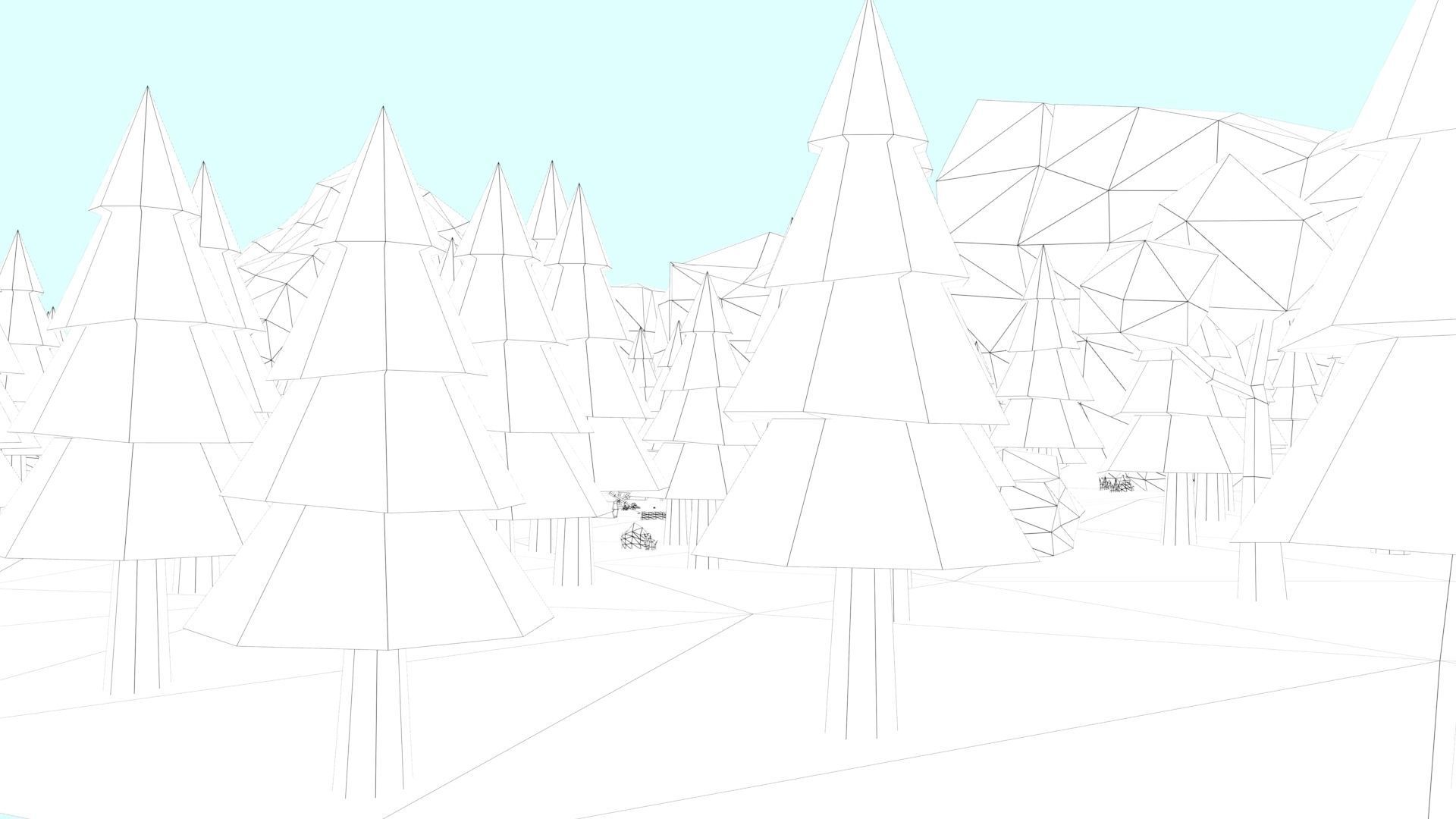 Cartoon Camp Low-poly 3D model_30