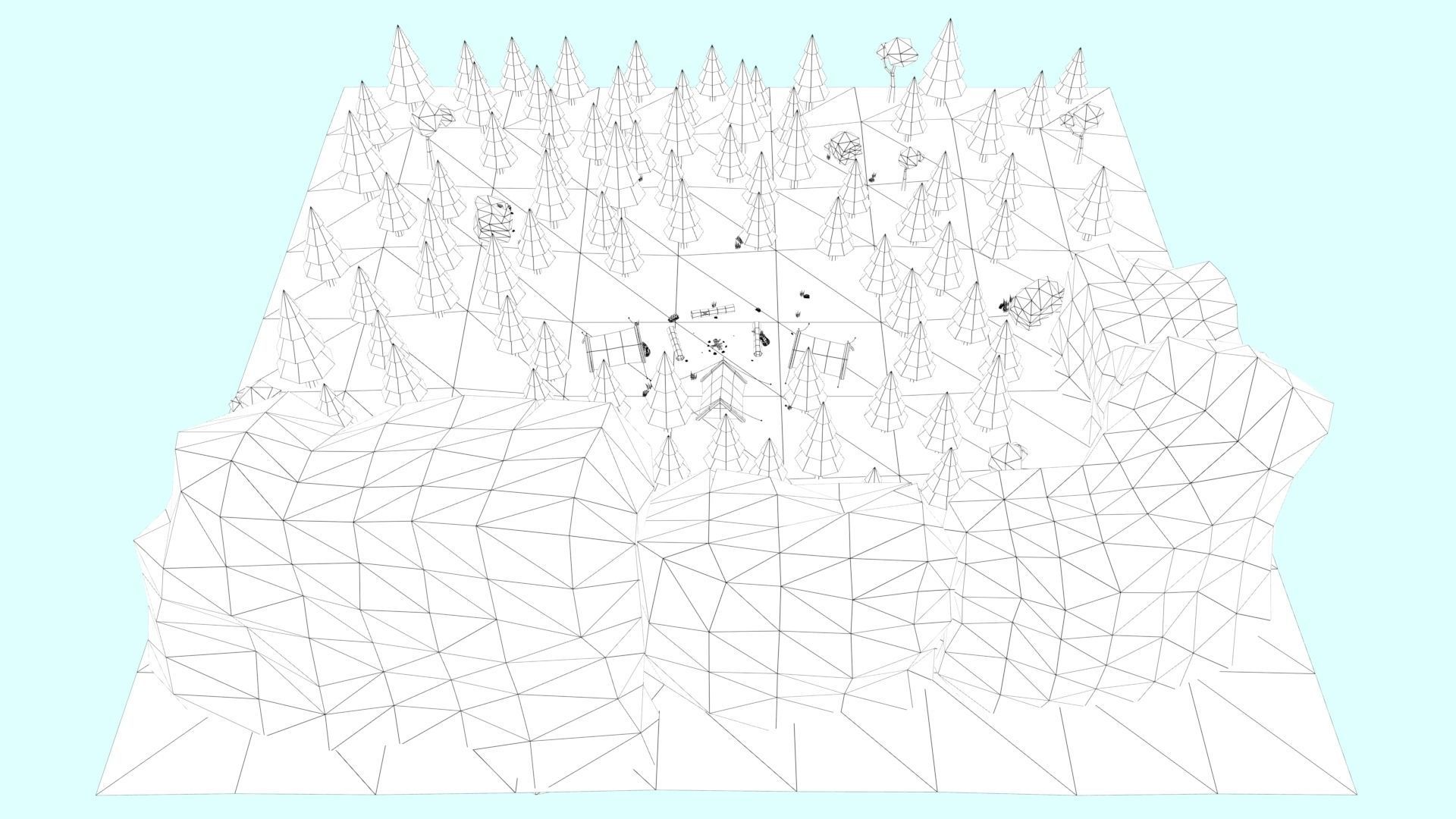 Cartoon Camp Low-poly 3D model_23