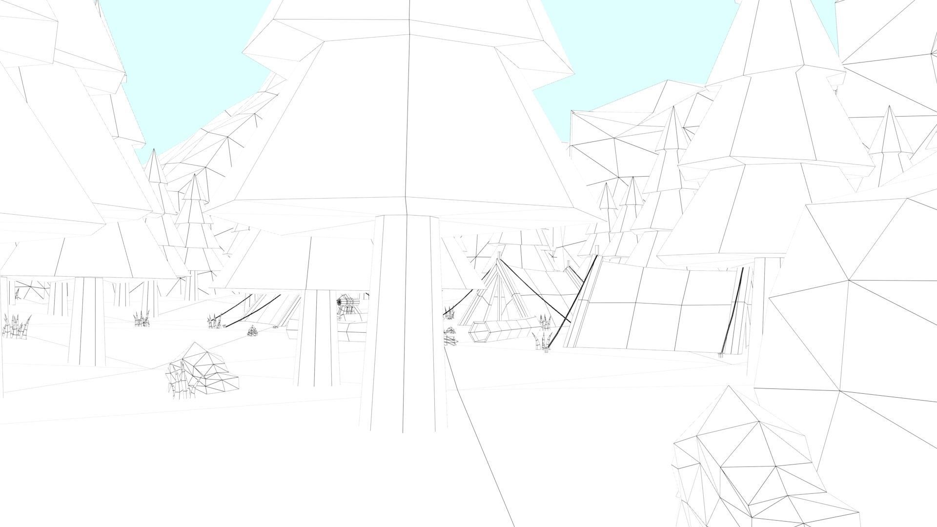 Cartoon Camp Low-poly 3D model_27