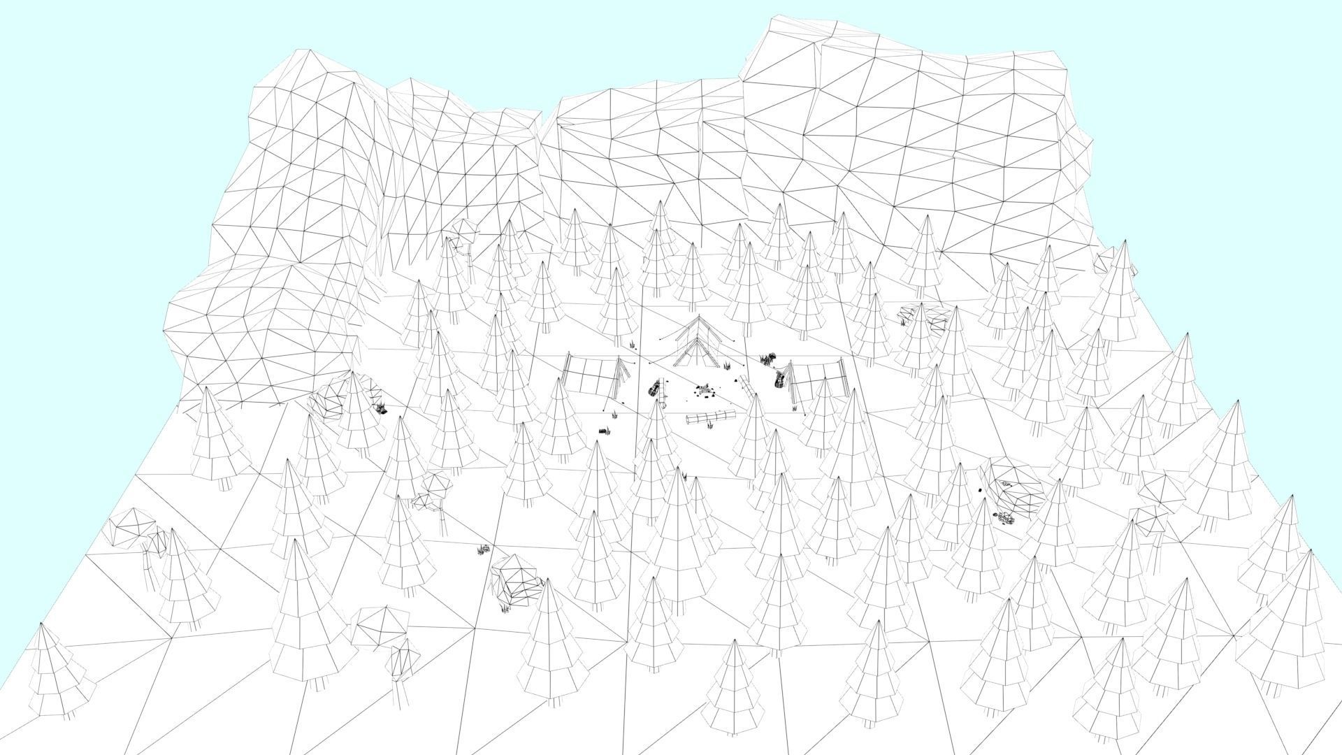 Cartoon Camp Low-poly 3D model_13
