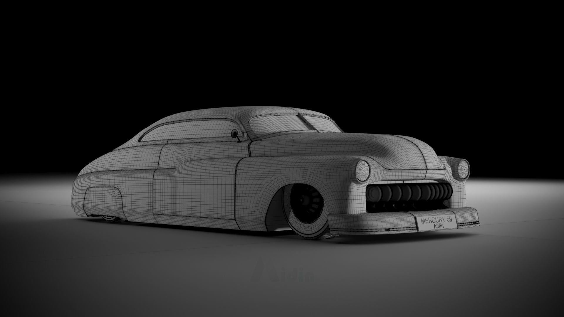 Custom Mercury 1959  hotrod 3D car model  3D model_3