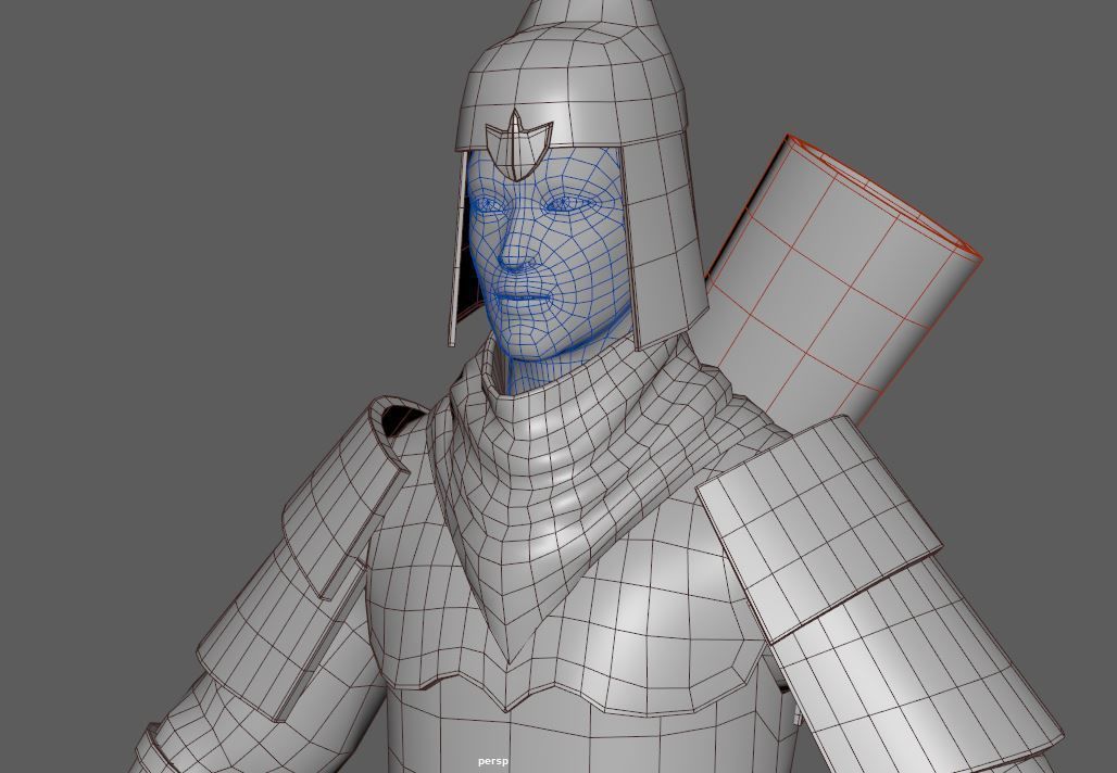 Ancient warriors asia Low-poly 3D model_2