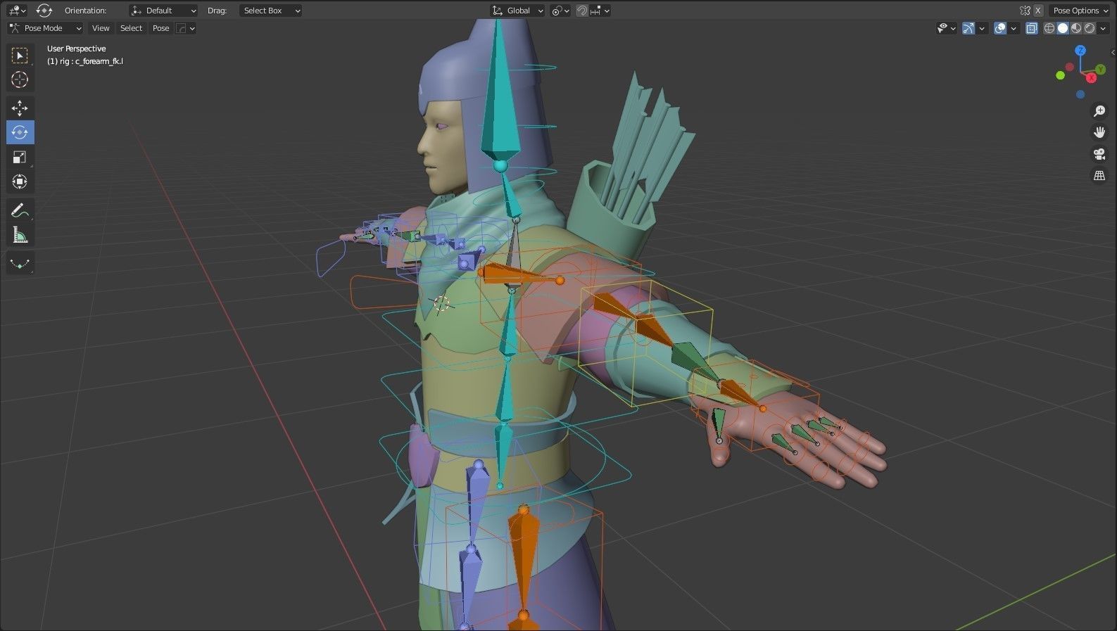 Ancient warriors asia Low-poly 3D model_7