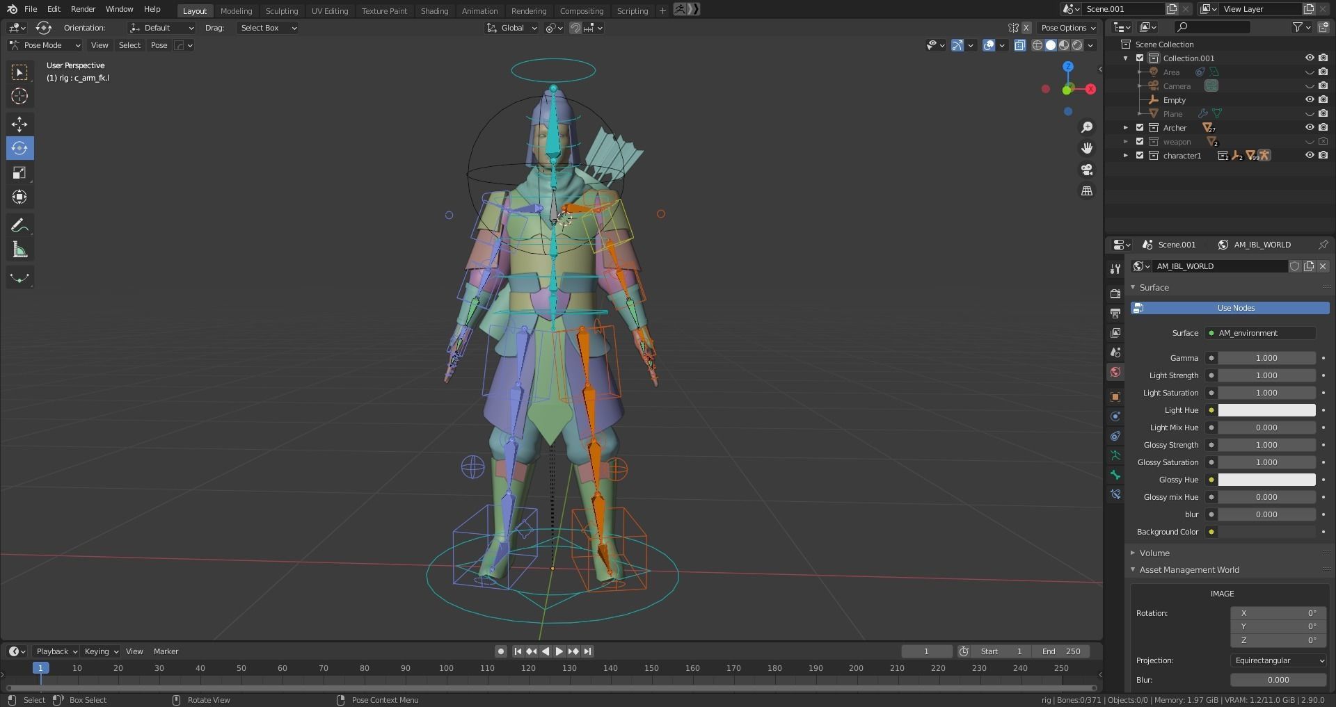 Ancient warriors asia Low-poly 3D model_4
