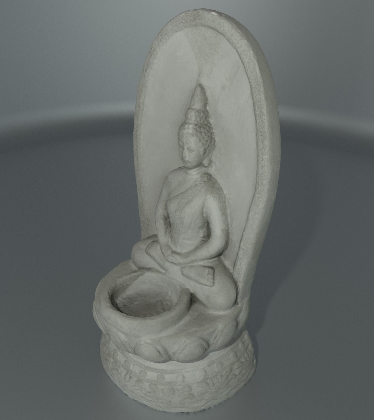 Buddha Stone Statue 3D model_4