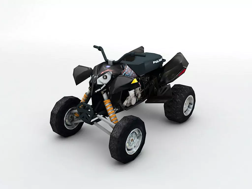  2007 Polaris Outlaw 525 ATV Low-poly 3D model_0