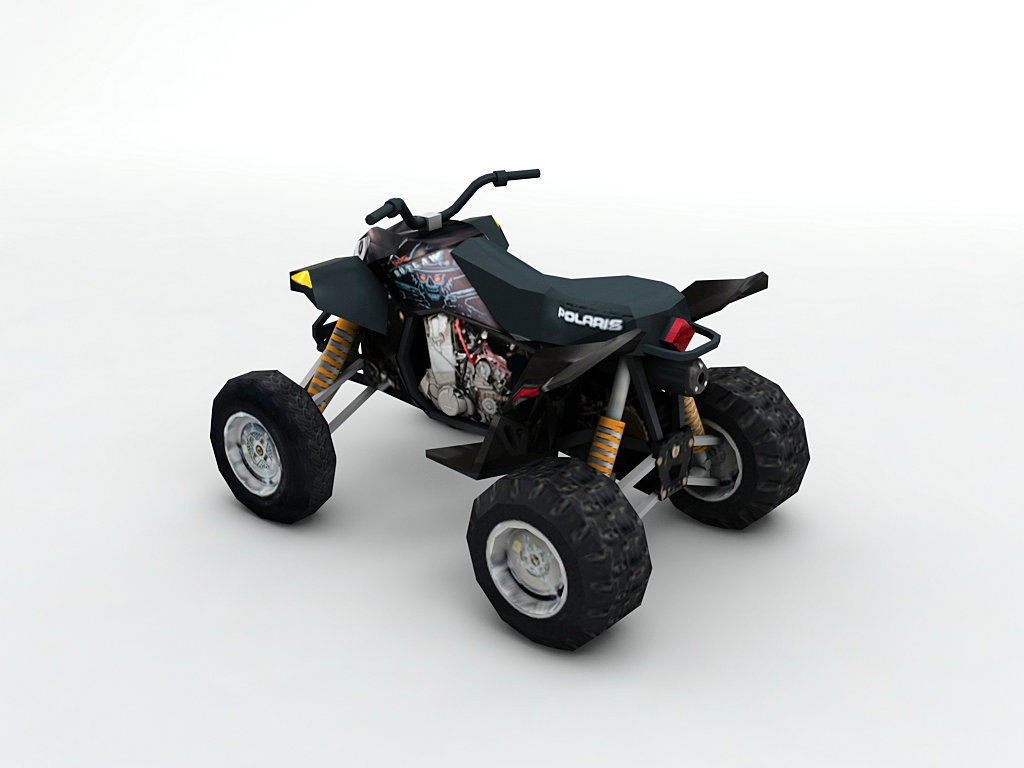  2007 Polaris Outlaw 525 ATV Low-poly 3D model_1