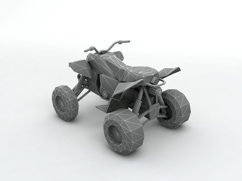  2007 Polaris Outlaw 525 ATV Low-poly 3D model_3