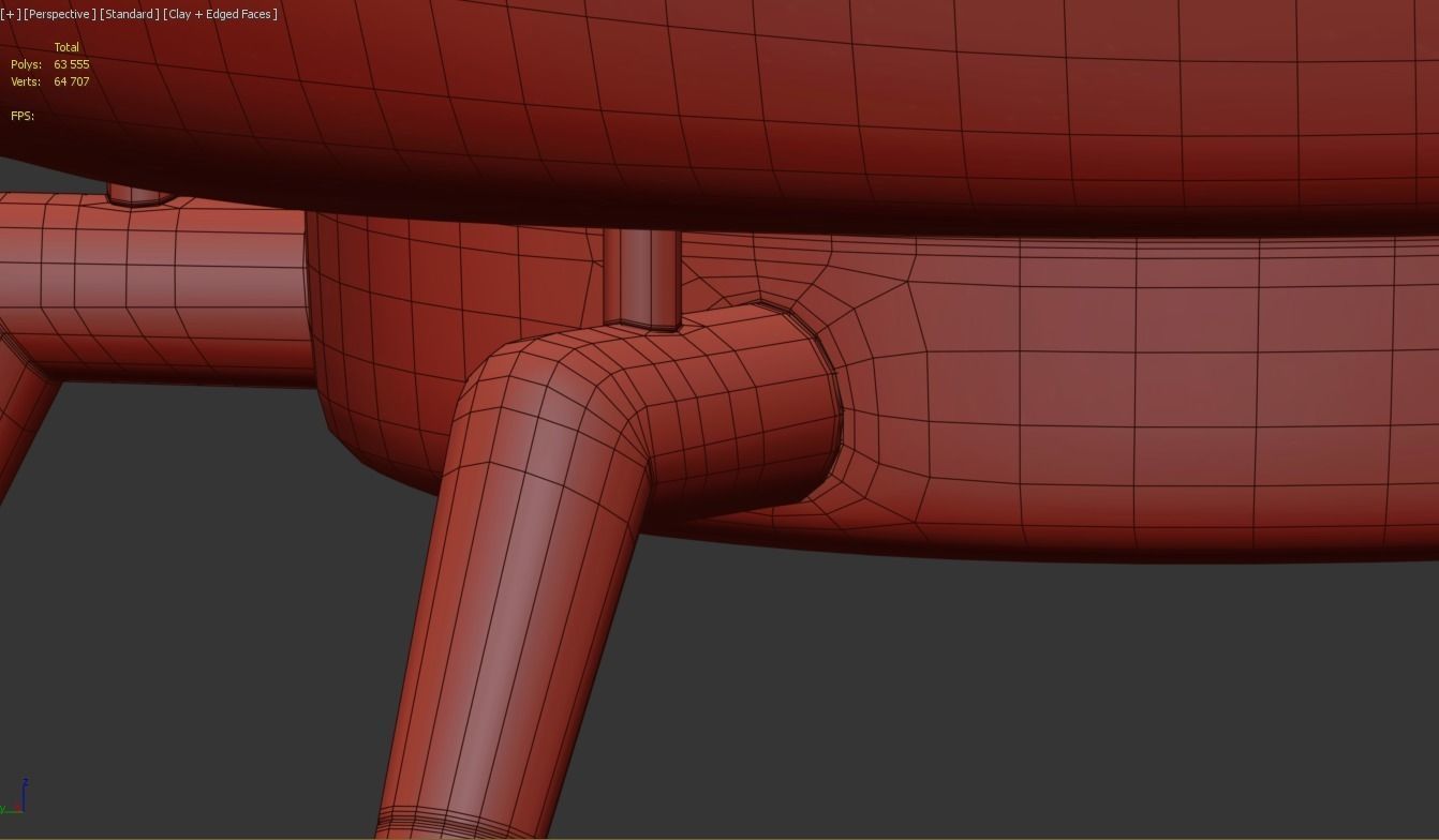 Armchair Molteni D1514 3D model_12