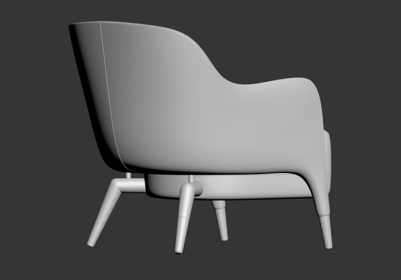 Armchair Molteni D1514 3D model_16