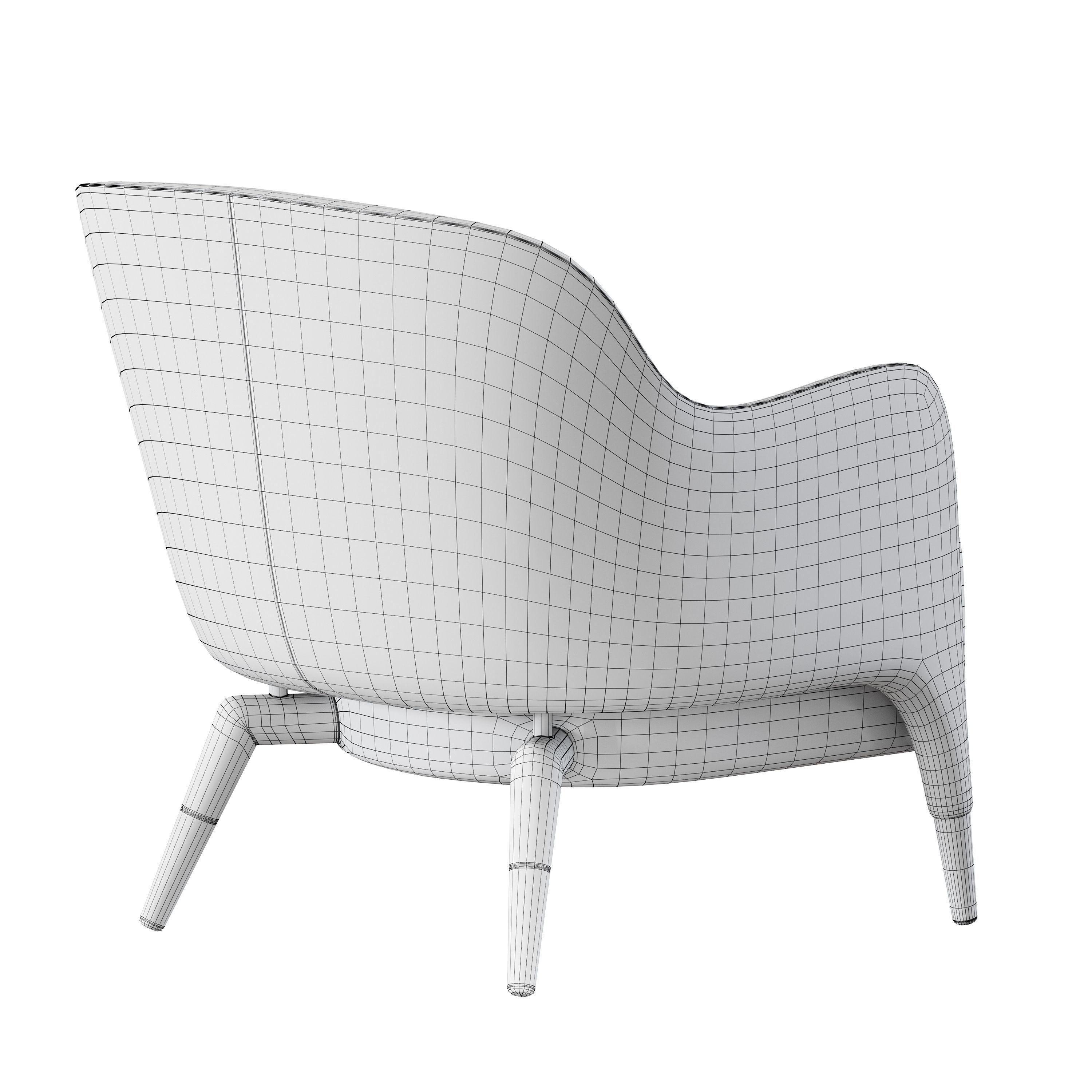 Armchair Molteni D1514 3D model_10