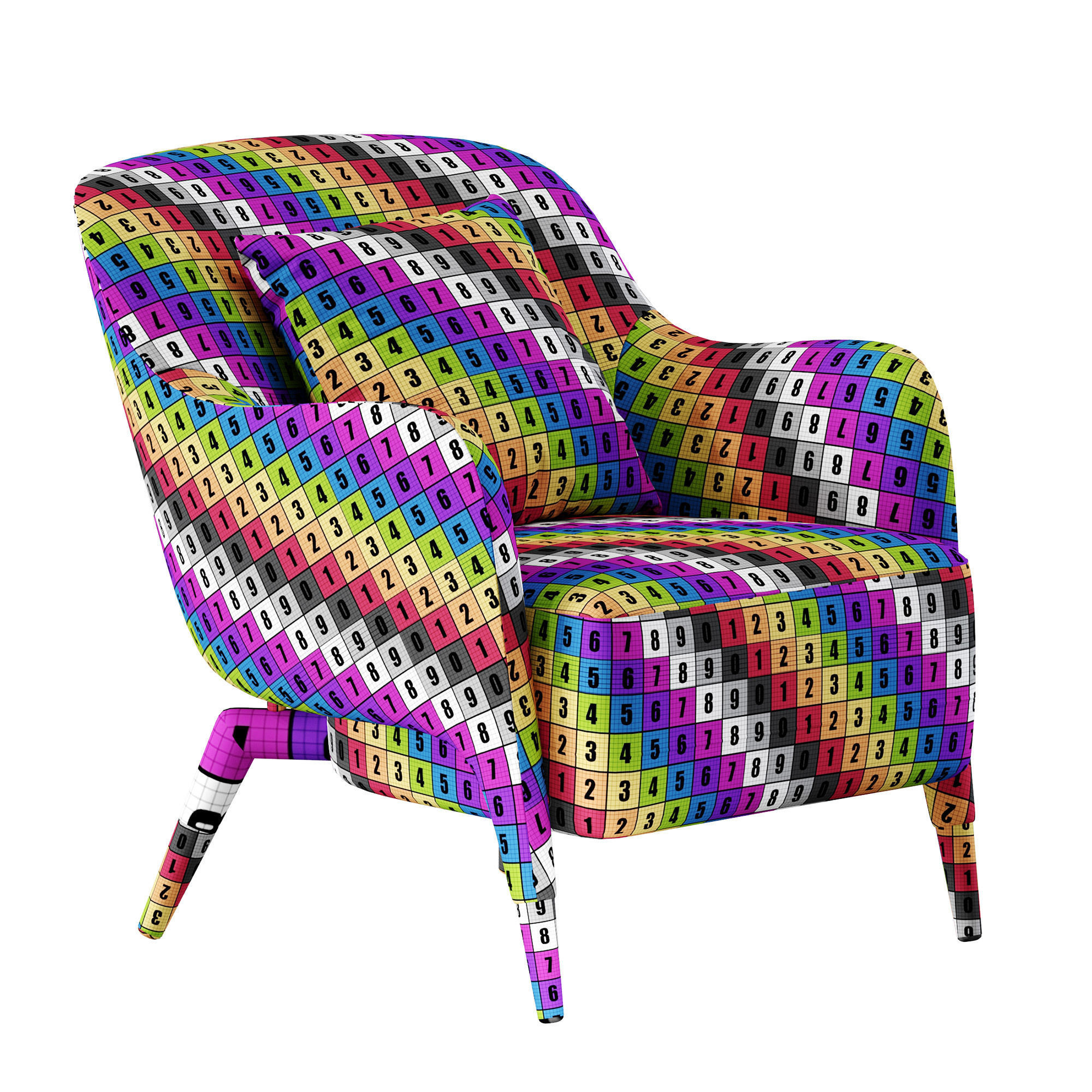 Armchair Molteni D1514 3D model_14