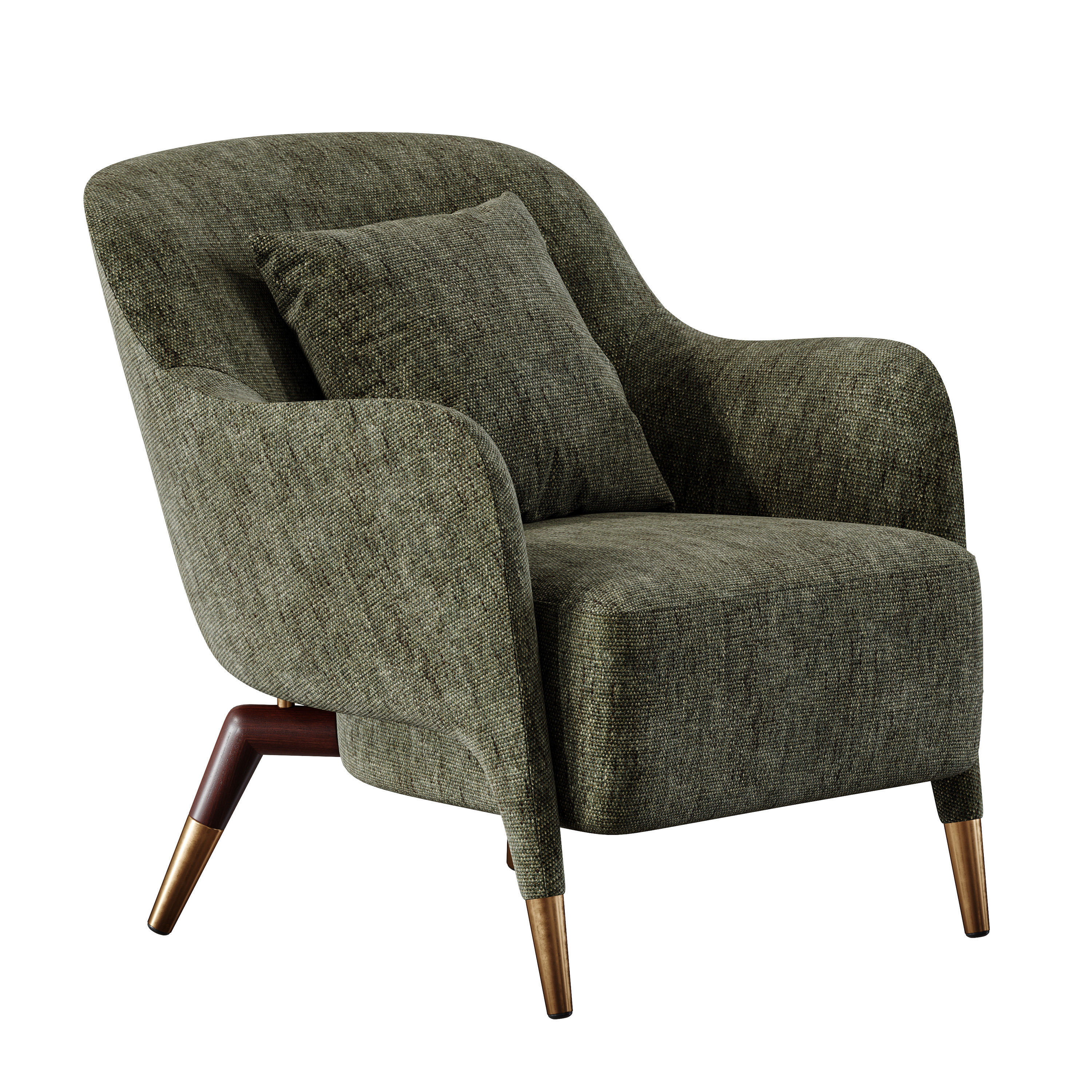Armchair Molteni D1514 3D model_7