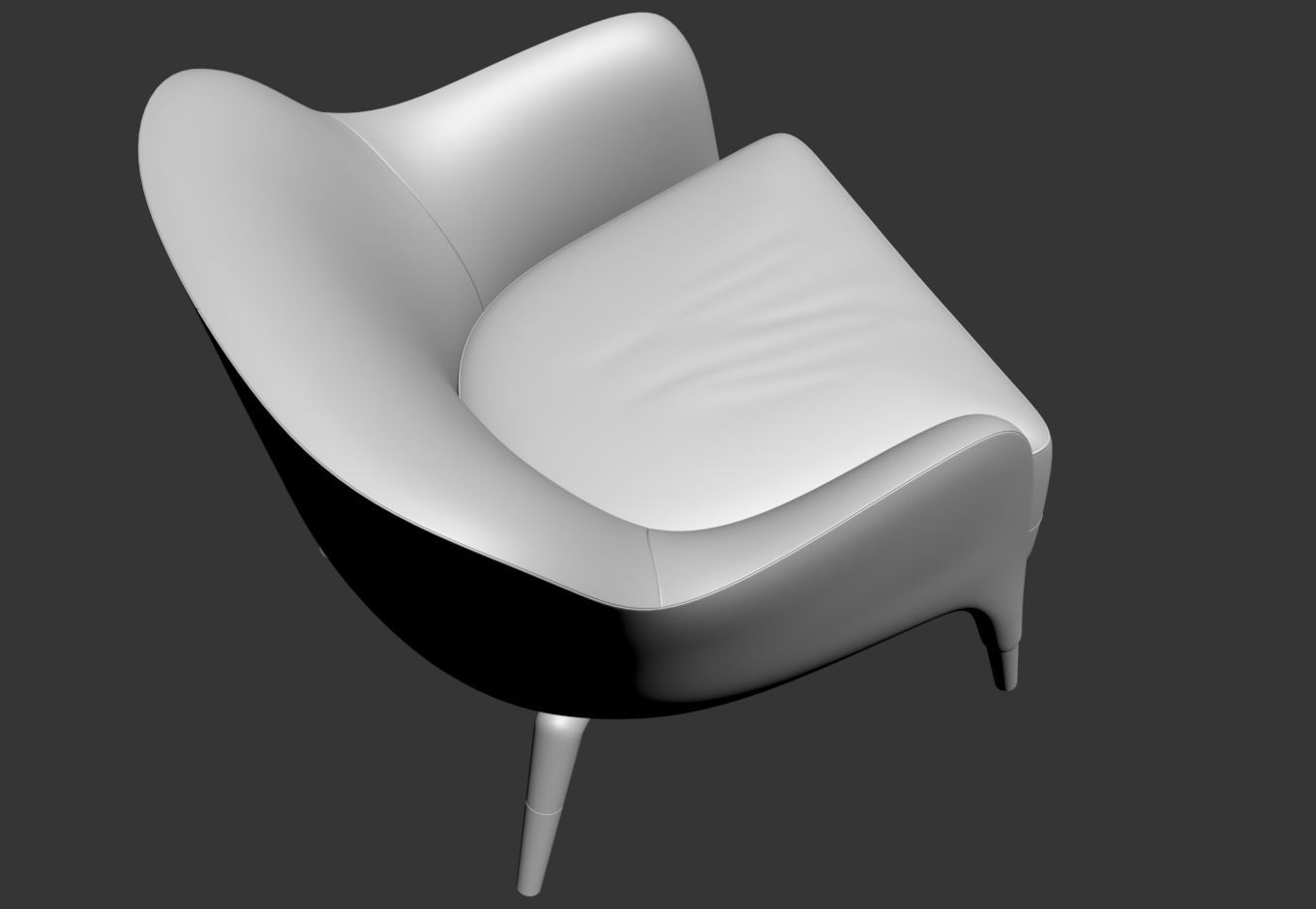 Armchair Molteni D1514 3D model_17