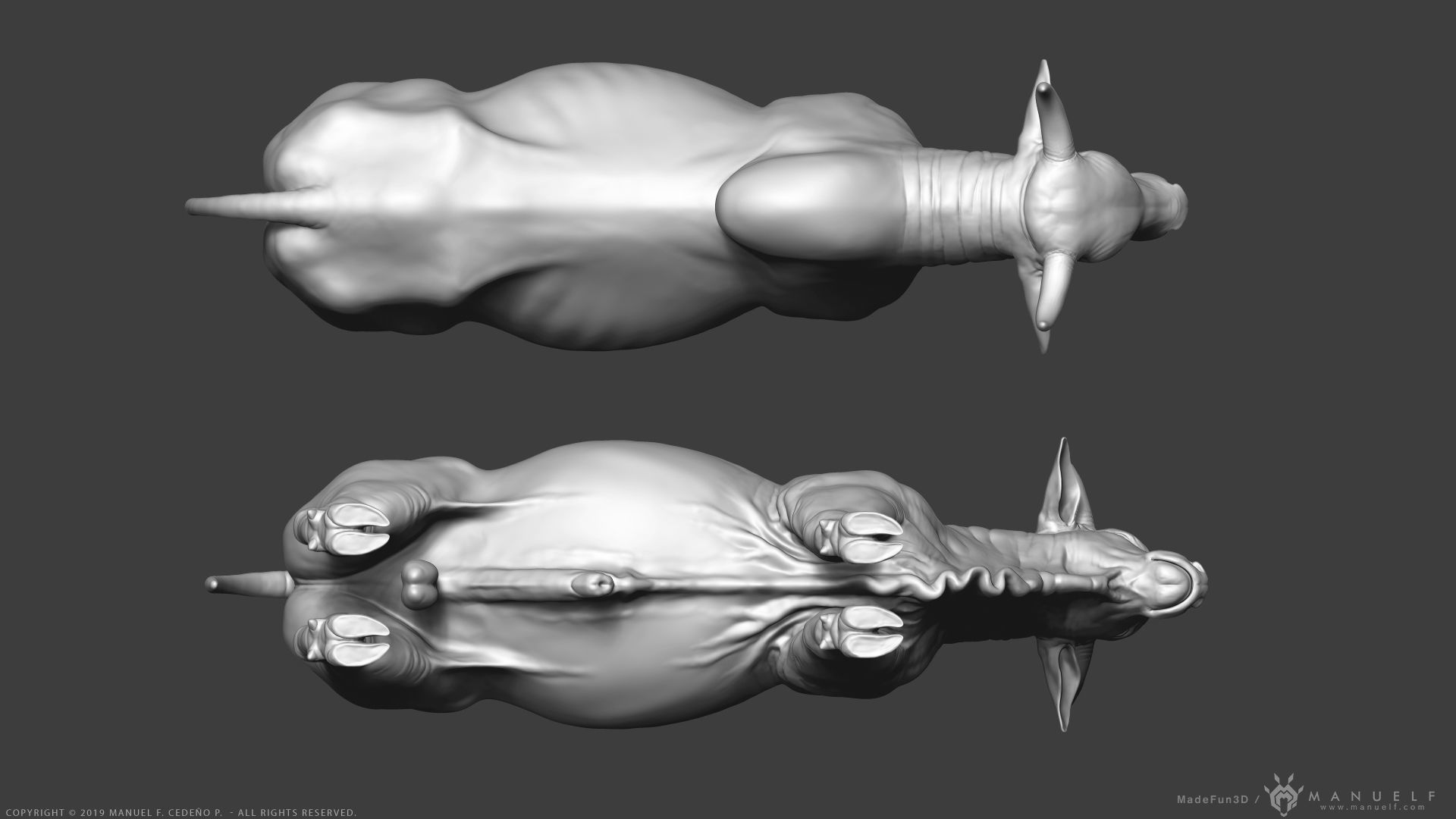 Zebu Bull - Highpoly Sculpture 3D model_10