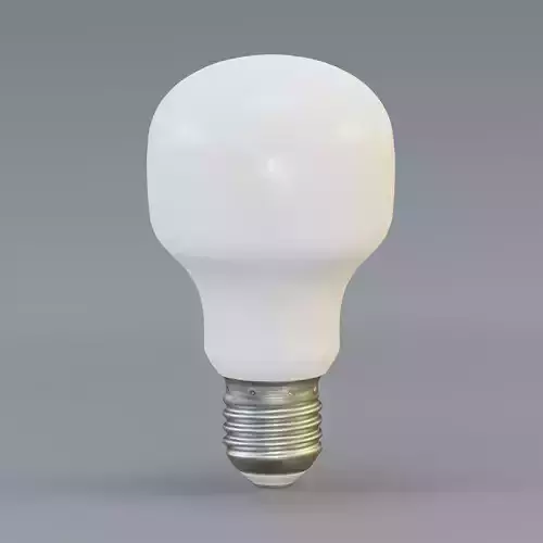 Standard T-shape light bulb Low-poly 3D model