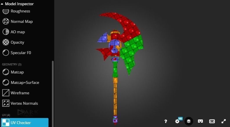 The Viking Axe of Destruction  Low-poly 3D model_5