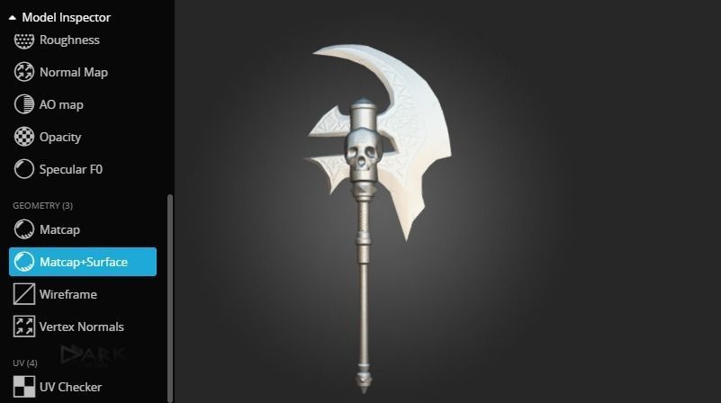 The Viking Axe of Destruction  Low-poly 3D model_4