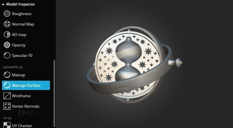 Harry Potter Time Turner Low-poly 3D model_4