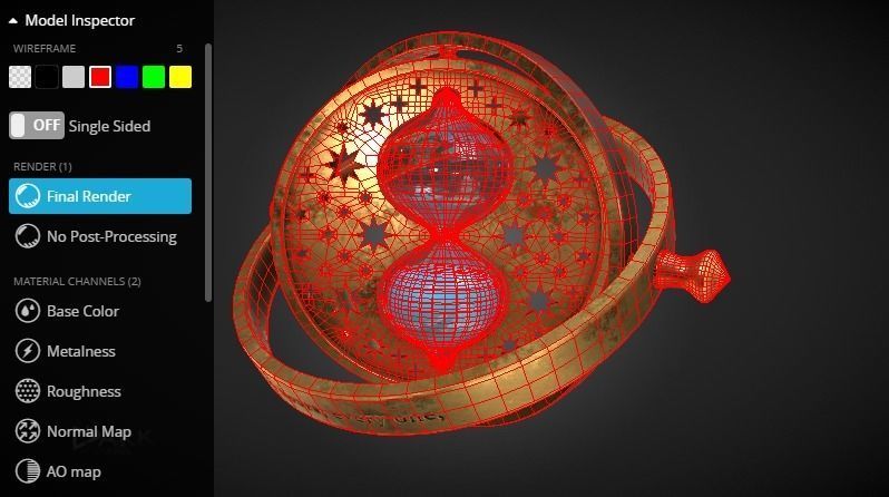 Harry Potter Time Turner Low-poly 3D model_3