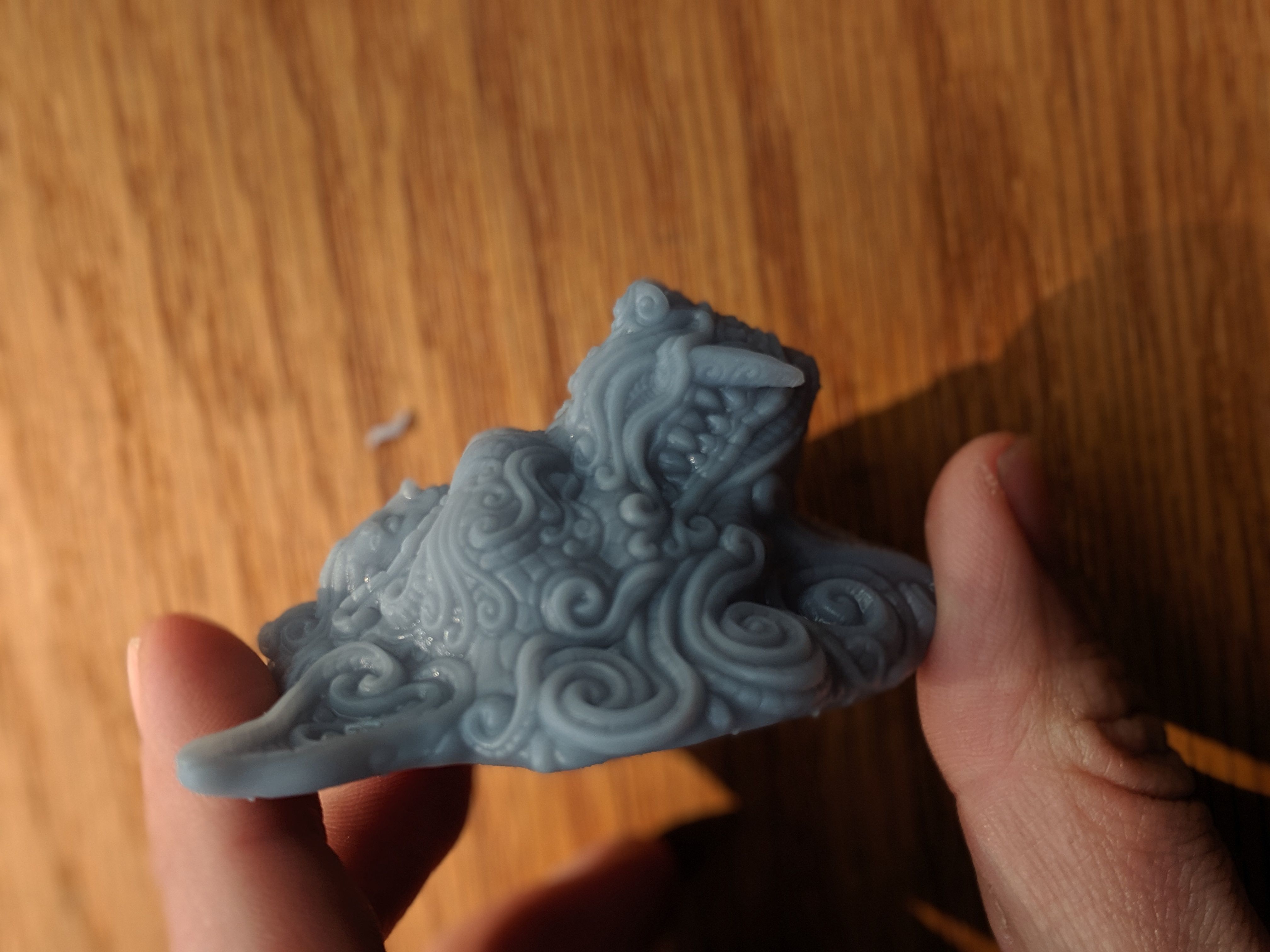 Ornate wolf head 3D print model_2