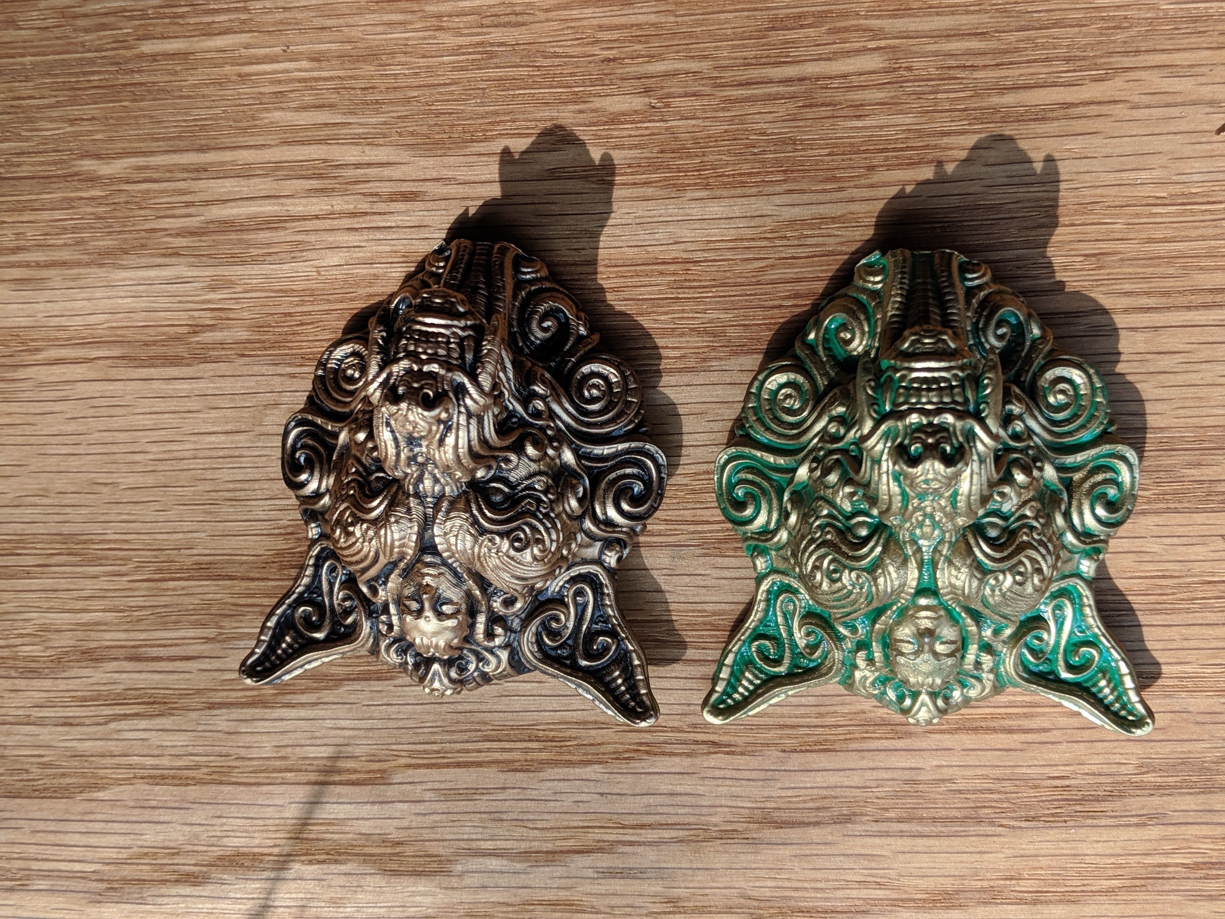 Ornate wolf head 3D print model_3