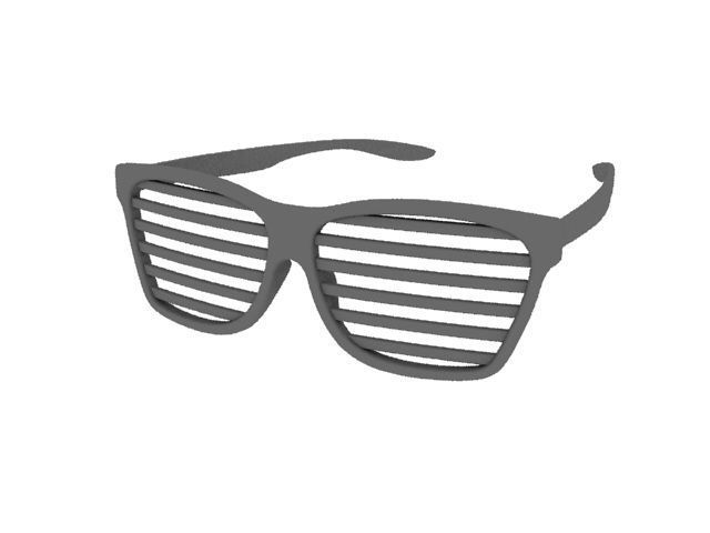 Shades pair of sunglasses 3D print model_4