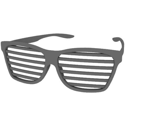 Shades pair of sunglasses 3D print model_3