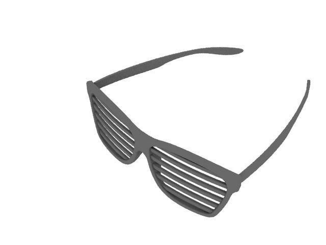 Shades pair of sunglasses 3D print model_1