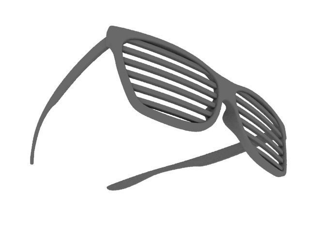 Shades pair of sunglasses 3D print model_2