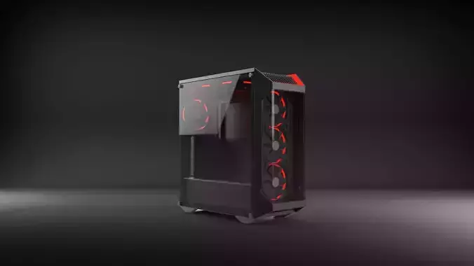 Gaming pc case 3D model