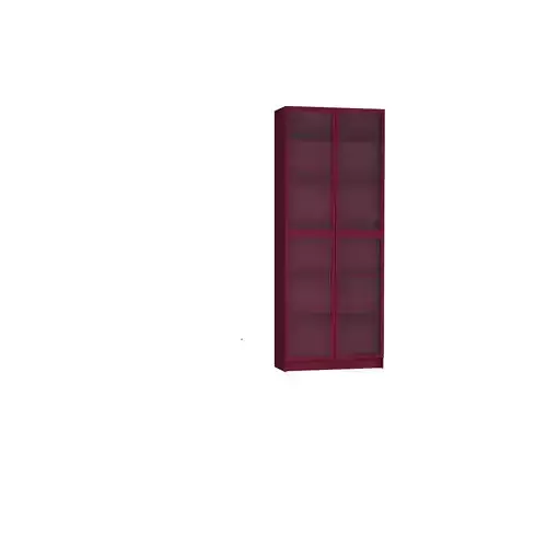 BILLYwardrobe maroon glass bookcase 3D model