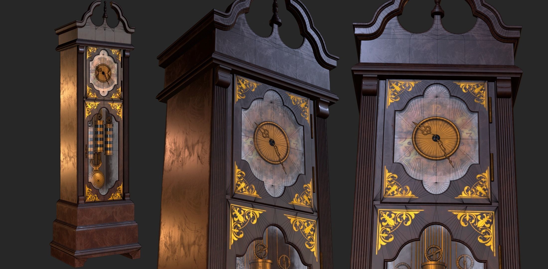 Old Clock Pack PBR 3D Model Collection_13