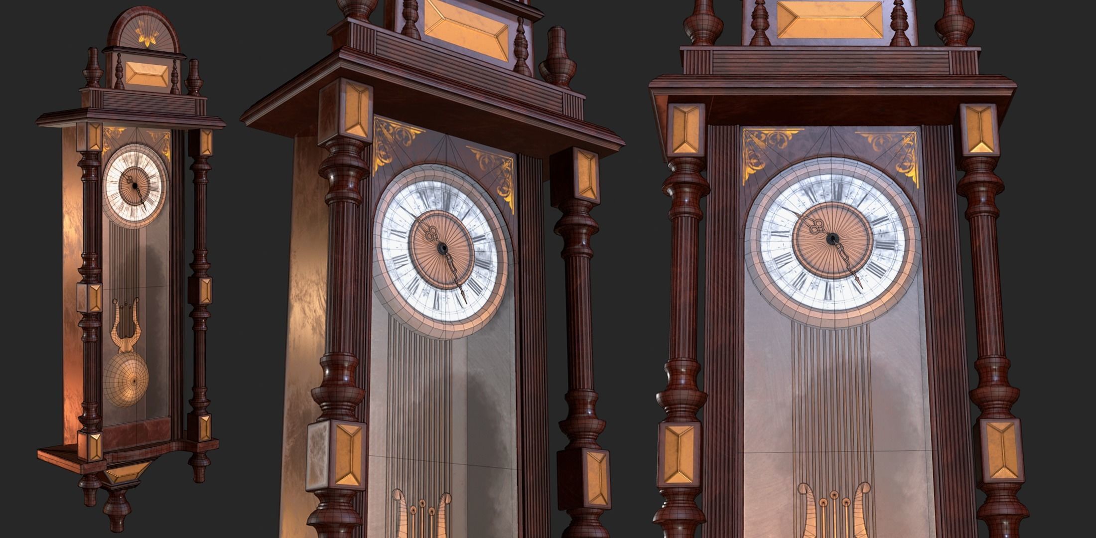 Old Clock Pack PBR 3D Model Collection_25