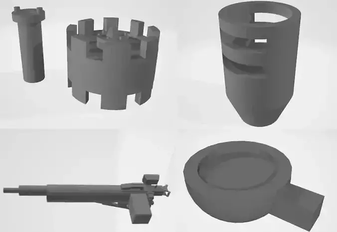 KN-70 Soviet Remote Controlled Tank Parts 3D print model
