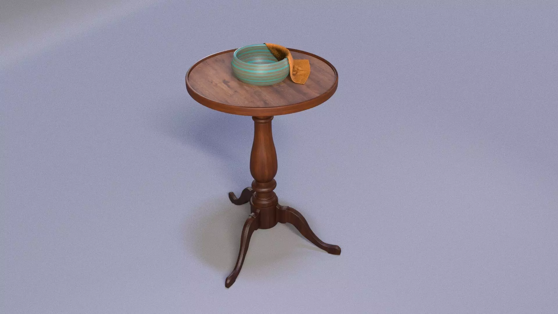 Table Set side 3D model_0