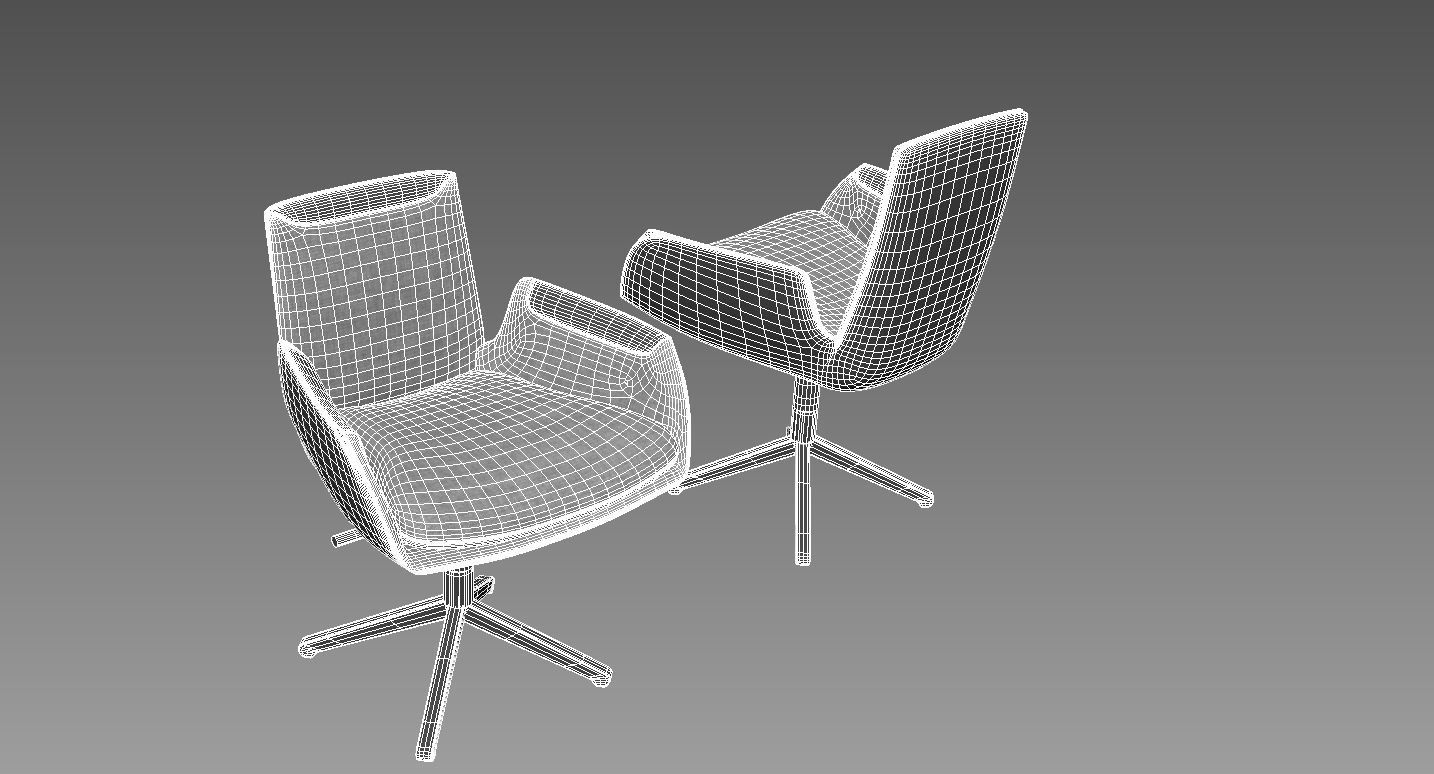 CORDIA Task chair with 4-Spoke base 3D model_4