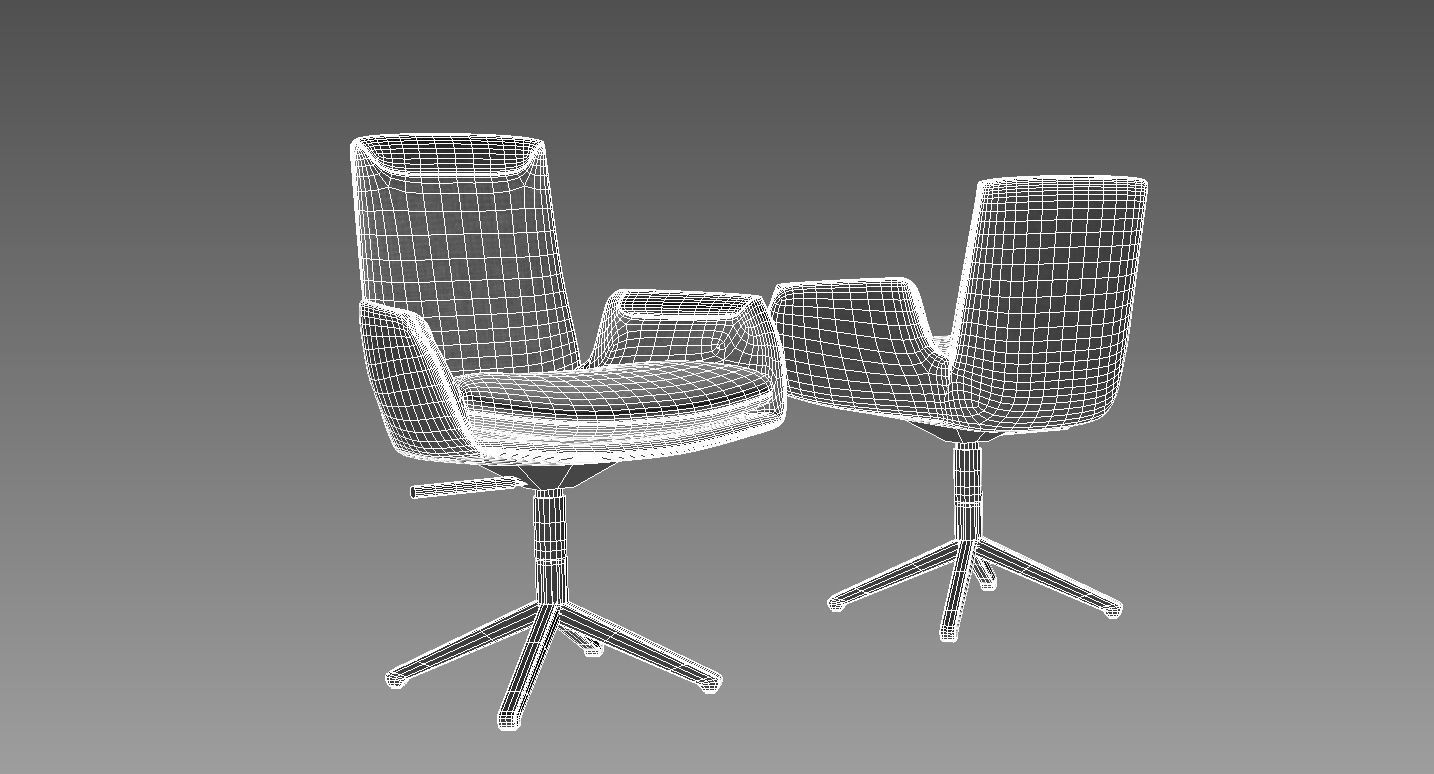 CORDIA Task chair with 4-Spoke base 3D model_1