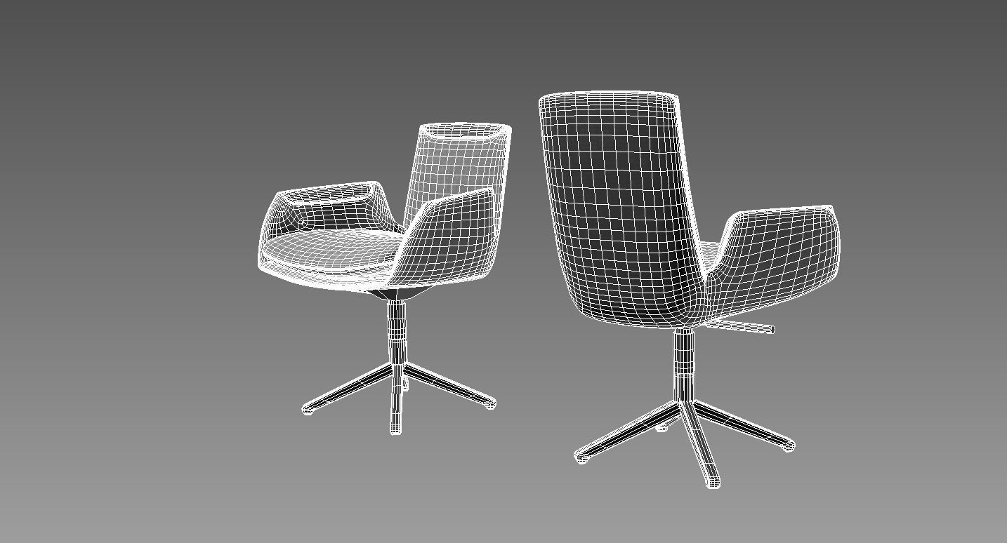 CORDIA Task chair with 4-Spoke base 3D model_2