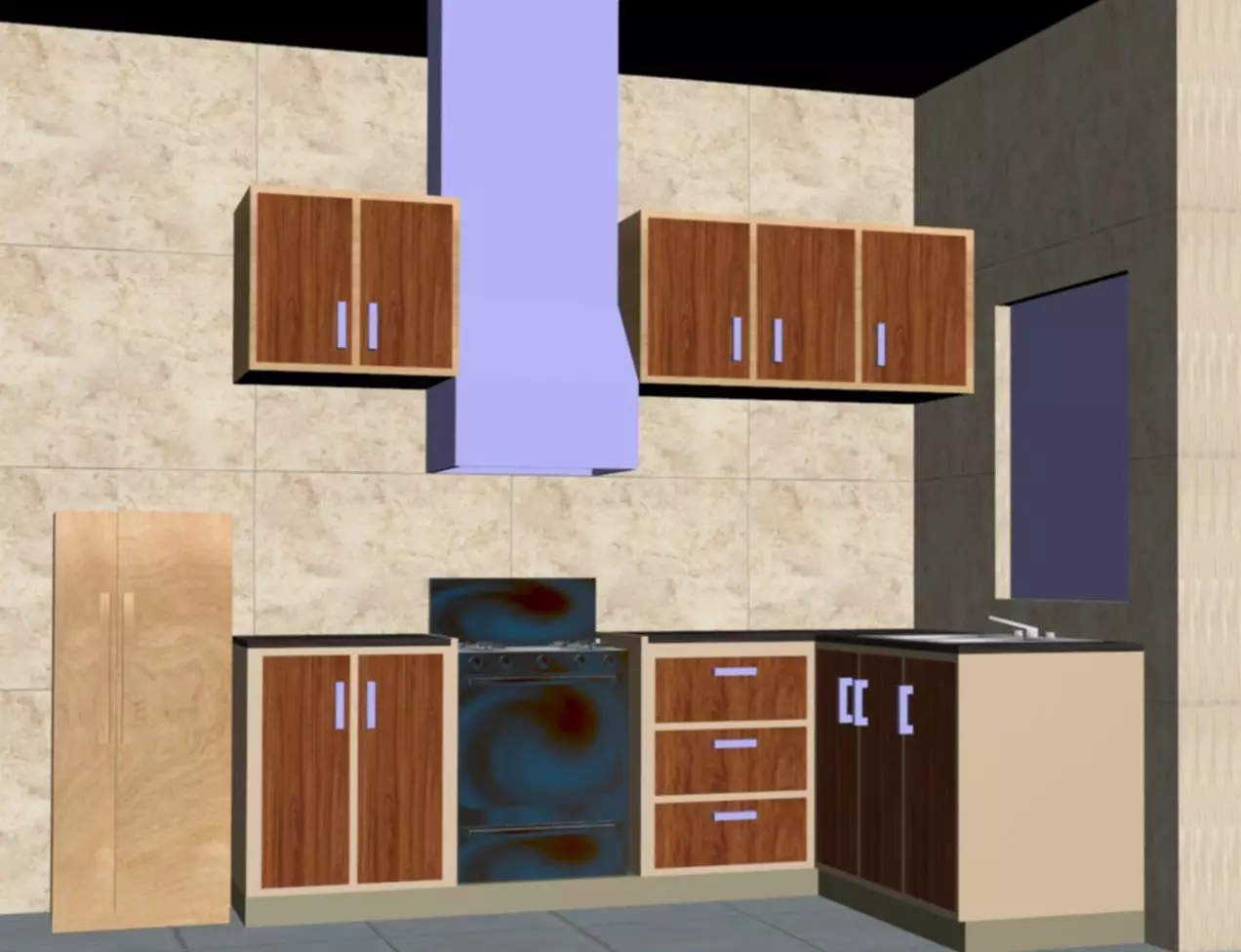 KITCHEN INTERIOR PLAN 3D model