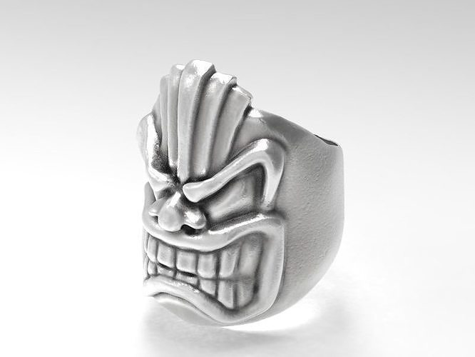 Tiki God ring 3D print model