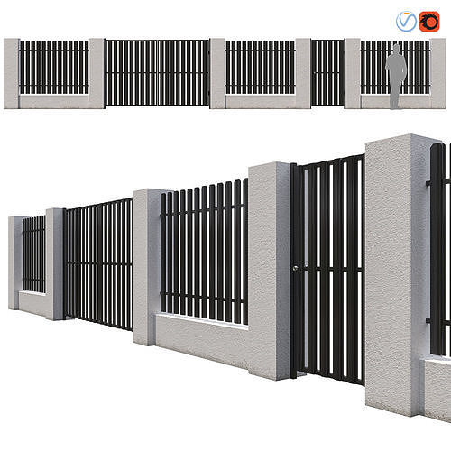 Fence 02 3D model