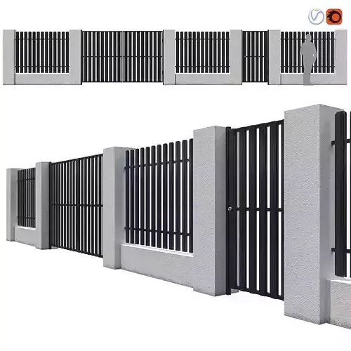 Fence 02 3D model