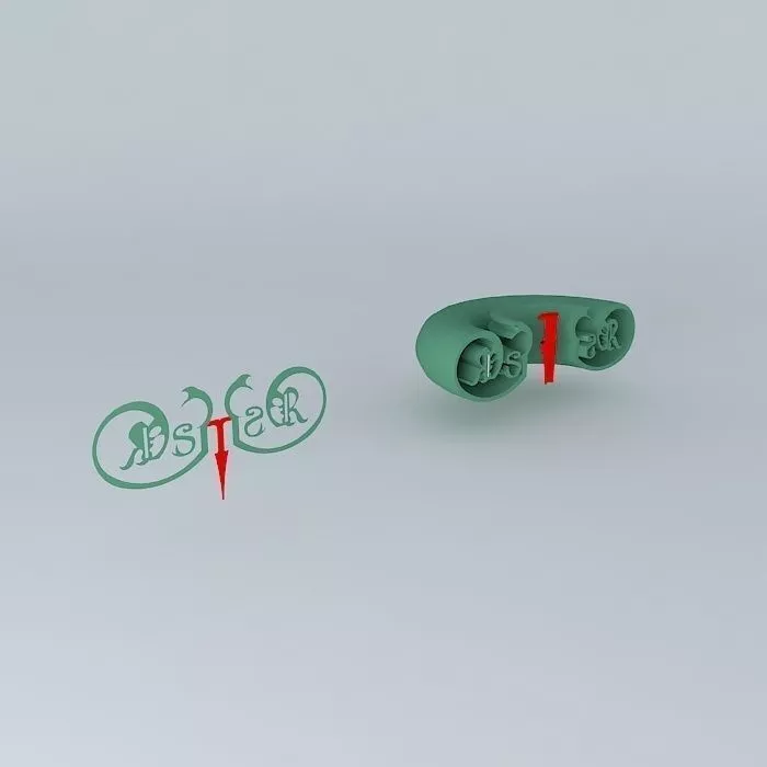 osmar logo ambigram Free 3D model