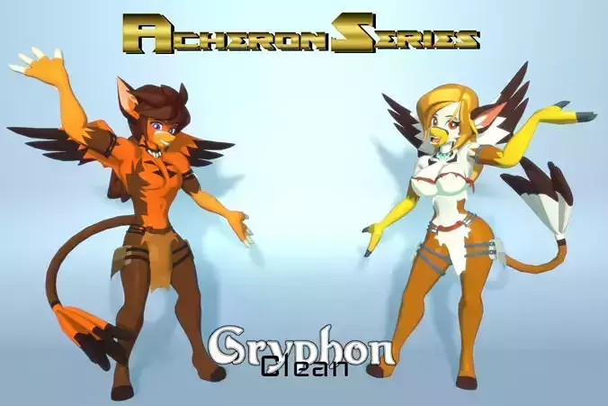 Acheron Gryphon Clean Low-poly 3D model