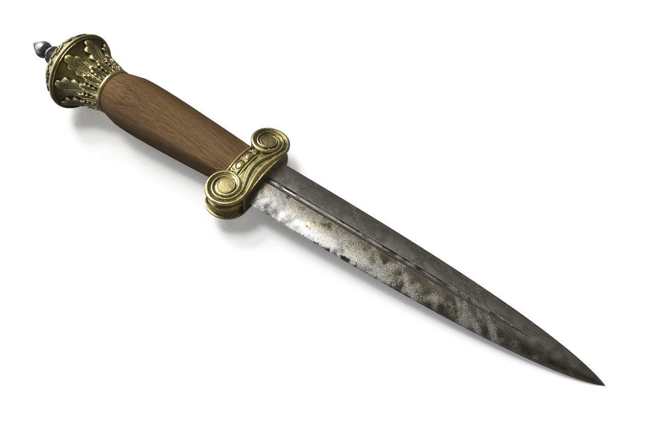 Greek dagger 3D print model_1