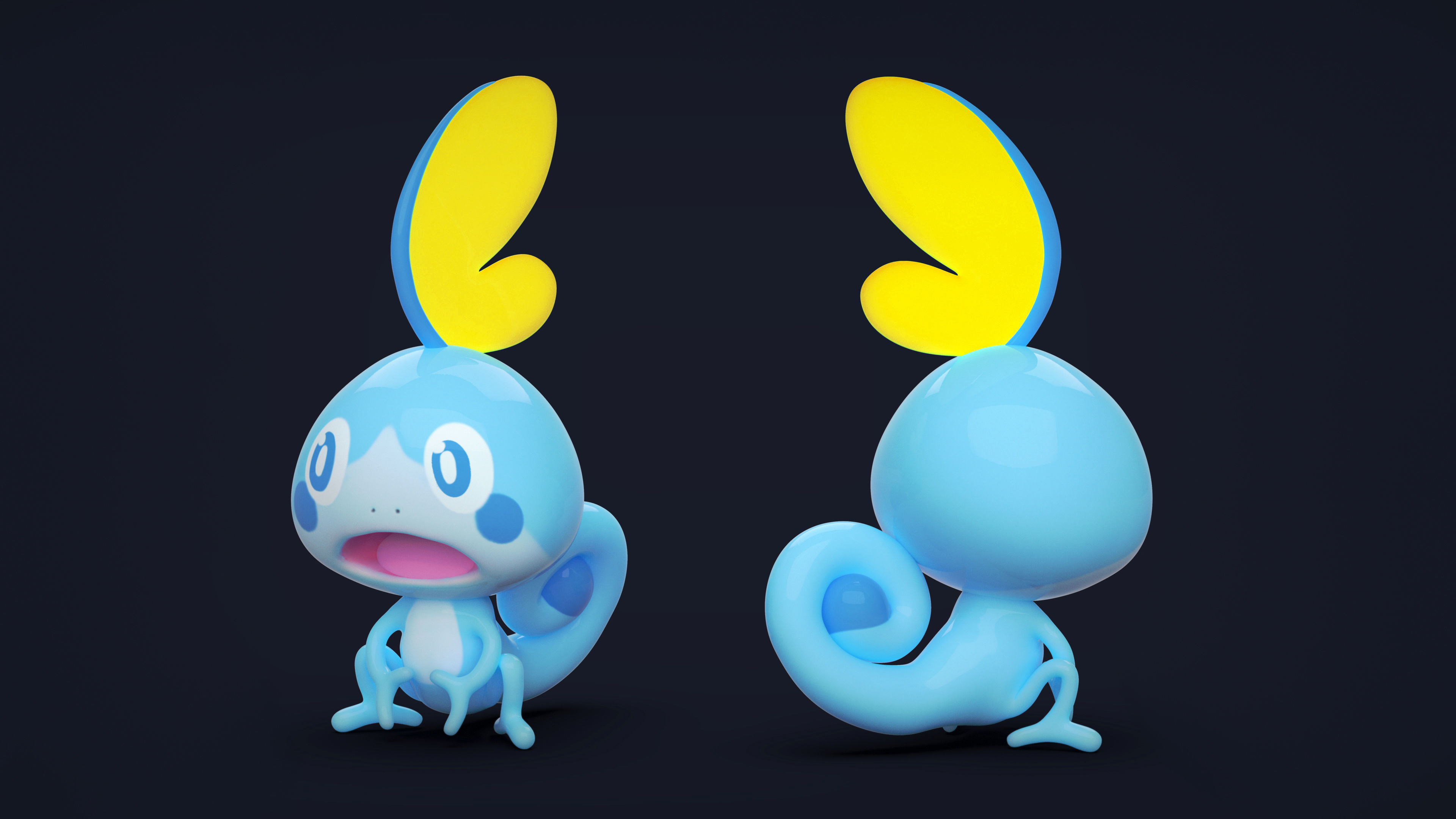 Sobble Rigged Low-poly 3D model_1